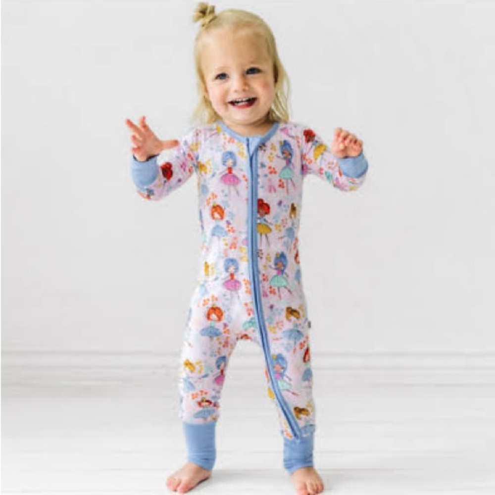 Little Sleepies 3-6 months Prima Ballerina Print zippies